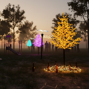 Vente directe usine – Nouveauté : Arbre de Noël artificiel lumineux en résine pour extérieur, 3 m, avec fleurs de cerisier LED IP65 - Product Image 1