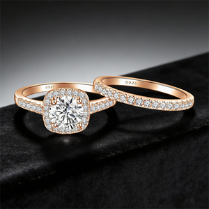 Anillo Clásico Cuadrado con Corte Princesa, Circonita Cúbica, Plata de Ley 925, Anillo de Compromiso y Boda - Product Image 2