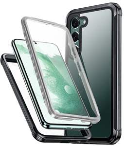Double ayer Rugged clear back Phone case cove Pour Samsung <span class=keywords><strong>Galaxy</strong></span> S22 S21 <span class=keywords><strong>S23</strong></span> Ultra PLUS <span class=keywords><strong>S23</strong></span> avec Screen Protector Shockproof Case - Product Image 1