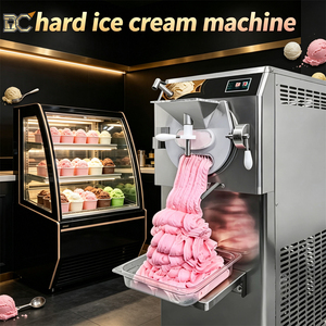 Machine à glace dure commerciale Ocean Power 160L/H, machine à gelato avec réservoir de 40L, congélateur discontinu pour la fabrication de crème glacée, à vendre - Product Image 1