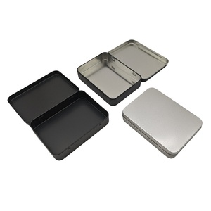 Wholesale 115X85X22mm <strong>Rectangular</strong> Food Grade Packaging <strong>Tin</strong> <strong>Box</strong> <strong>with</strong> <strong>Hinges</strong> <strong>Custom</strong> LOGO - Product Image 1