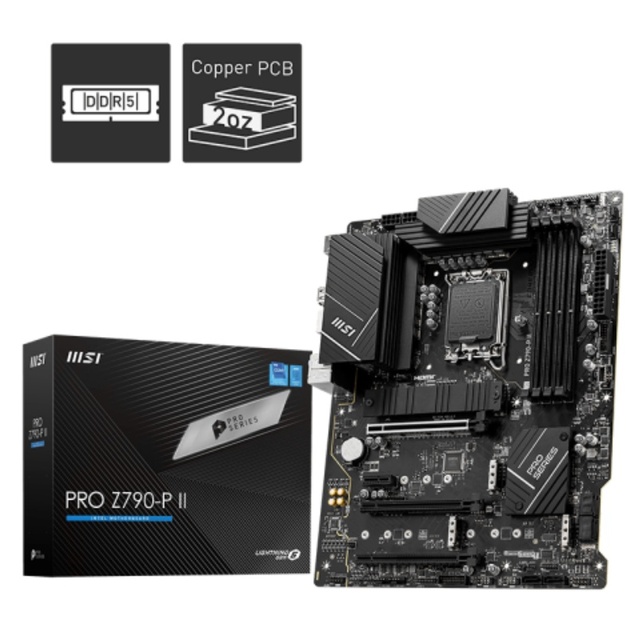 MSI PRO Z790-P II DDR5 CPU 1360K/1360KF/13700K Z790/LGA 1700 Desktop ATX SATA Hard Drive Interface Intel Double 256GB Integrated