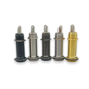 Conector de salida de 6.35mm para guitarra acústica estéreo/mono, con pin de correa de cobre - Product Image 1