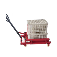 Chariot de manutention FKL à largeur réglable, chariot à profil bas manuel pour le déplacement de caisses en plastique, capacité de 500 kg