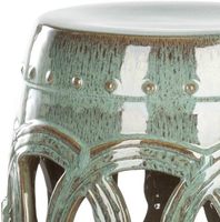 Tabouret à tambour en céramique, Table d'appoint en céramique, Tabouret en céramique de jardin extérieur