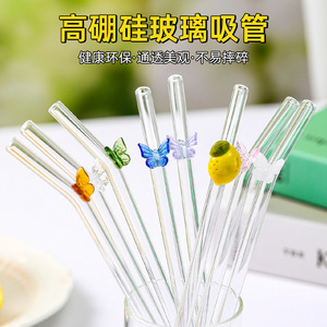 Glass Straw Straight Pipe Bendable Transparent Reusable For Adults Students Environmentally Friendly - Product Image 4