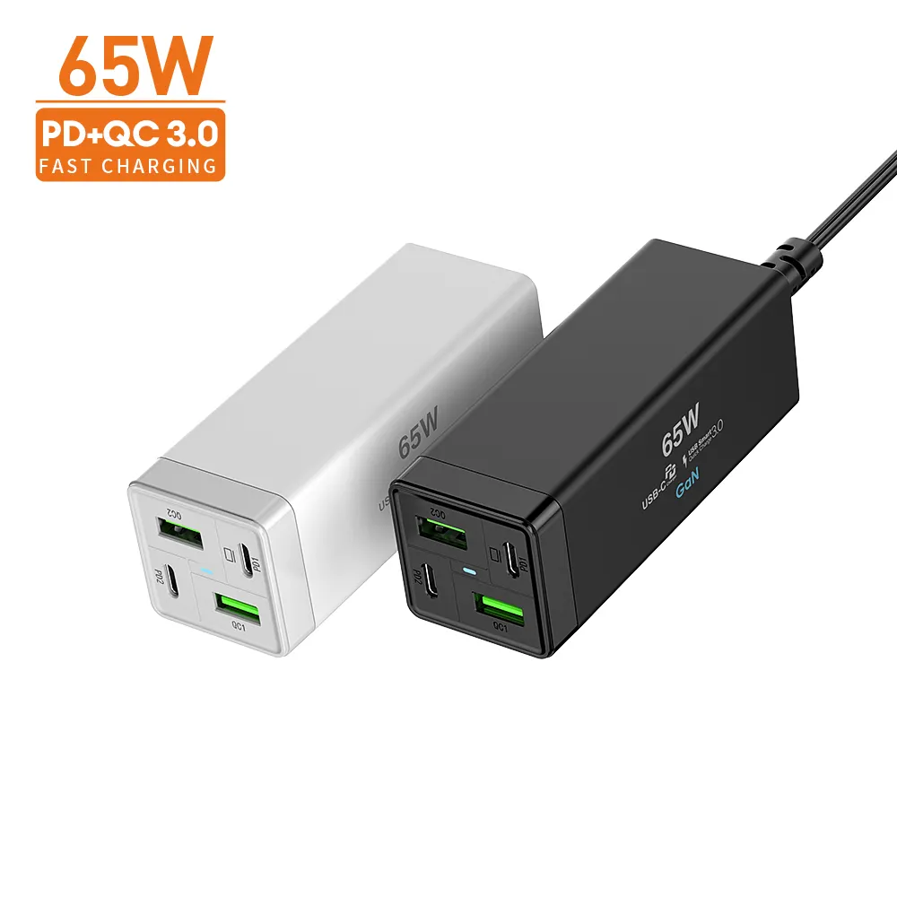 AC adapter 65Watt Gan super fast Desktop usb charger for laptops mobile phones 65w power bank for oneplus charger 65w