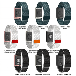 Correa de nailon con marco plateado/negro/oro rosa para Amazfit Helio, pulsera deportiva con velcro, ajustable, transpirable, 24mm, novedad - Product Image 4