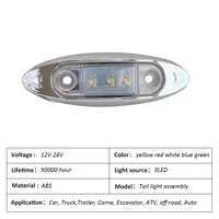 Feux de position latéraux universels à LED 1W, style Piranha, pour camions, remorques, bateaux, voitures, bus, 12V 24V, rouge ambre, indicateurs de direction