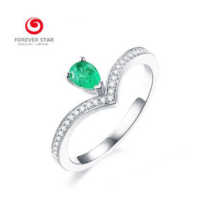 แหวนเพชรโมอิสสีเงินโมอิส925คลาสสิกสำหรับผู้หญิงขายส่งแหวนมรกตพร้อมฐานง่ามดีไซน์ใหม่จากโรงงาน - Product Image 3