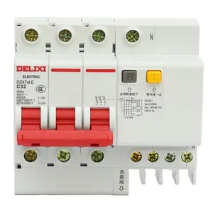 Ac leakage circuit breaker with overcurrent protection three phase circuit break 3P switch 32A leakage protector