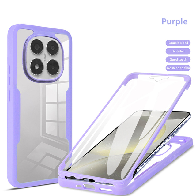 Clear Anti-drop Phone Cover for Redmi Note 14 Pro Skin-Friendly Texture 360 Full Protective Phone Case for IPhone17 Air