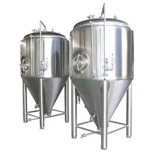 Bir Brew Fermenter 1000L Conical Beer Fermenter Tank Lapisan Tunggal untuk Dijual