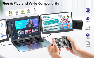 Extensor Triple de Pantalla para Laptop S2, Novedades en Gadgets Electrónicos de Moda 2025 OEM, Doble Pantalla de 14 Pulgadas 1080P HD para Gaming, Programación y Finanzas - Product Image 2