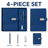 Ensemble cadeau de luxe pour entreprise, carnet en PU texturé A5 avec logo personnalisé et stylo métallique, 7 couleurs, coffret cadeau d'affaires