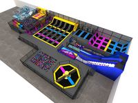 Système de terrain de jeux intérieur pour enfants Bettaplay de 1500 m² avec parc de trampolines, parcours d'obstacles, parc d'attractions sur le thème personnalisé, jeux pour enfants