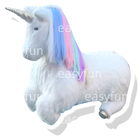 Ensemble complet de machine de simulation de taureau mécanique licorne personnalisable pour adultes, idéale pour la location événementielle en extérieur