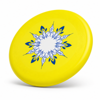 Disque volant pour chien en TPU jaune fluorescent, 220/230/240 mm, jouet interactif pour chien