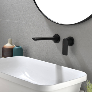 新设计隐藏式水龙头内置式断开式黄铜盆水龙头2孔冷热浴室盆水龙头 - Product Image 2