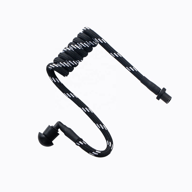 DLECNFUN Replacement Braided Nylon Acoustic Coil Tube Moisture Resistant Radio Earpiece Colorful Fiber Mesh Headphone