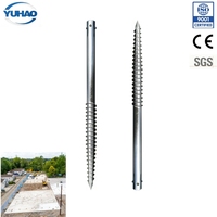 Pieux hélicoïdaux galvanisés à chaud en acier Q235B EN1090 EXC2 de 1200 mm, revêtement en zinc >85 m pour maison/bâtiment/construction