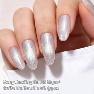 BORN PRETTY Vernis Gel Magnétique Effet Œil de Chat Blanc Perle Clair de Lune, Résine Naturelle Inodore, Paillettes Argentées Soyeuses, Vernis à Ongles Gel TPO - Product Image 4