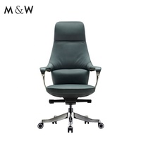 Chaise de bureau ergonomique pivotante M&W Modern Conference Workstation avec hauteur réglable, structure en aluminium, confort de luxe