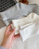 Chaussettes mi-mollet blanches pour femmes, style automne-hiver, en coton, style japonais, chaussettes décontractées polyvalentes pour tous les jours