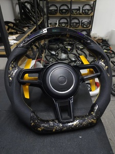 Volant de direction en fibre de carbone pour l'intérieur de la voiture, pour Porsche Len KR AD Cayenne Panamera 911 997 985 981 Mk2 Boxed Steyr Cayman 987 - Product Image 4