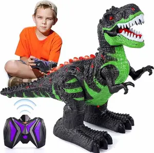 EPT çocuklar şarj edilebilir elektrikli yürüyüş t-rex Dino uzaktan kumanda yürüyüş Led Robot Rc dinozor oyuncaklar