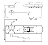Soporte de Manómetro de Tracción con Manivela Horizontal, Equipo de Prueba Experimental de Banco, Máquina de Tornillo de Empuje y Tracción Vertical