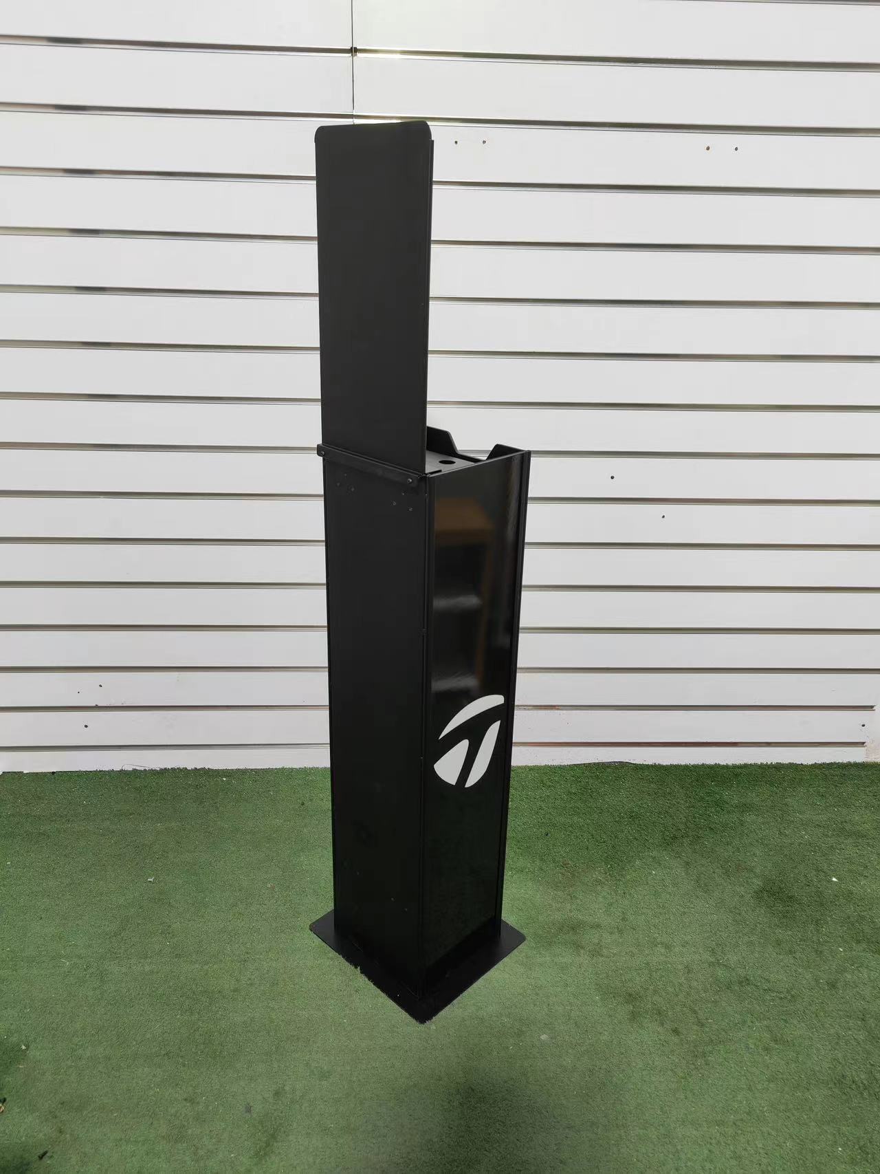 Golf Ball Lift Bucket Automatic Storage Bin, Featuring a Black square Metal Display Rack with a Spring Mechanism. — view 6