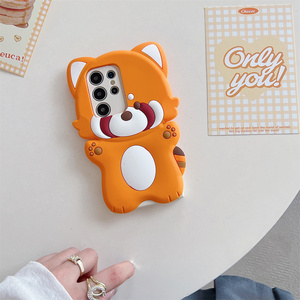 Funda de Teléfono con Diseño de Pata de Panda Roja Kawaii para Samsung <span class=keywords><strong>Galaxy</strong></span> S26 Ultra S25 S24 A57, Carcasa Protectora de Silicona Suave y Agradable al Tacto - Product Image 5