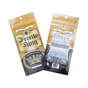 Ziplock-bolsas de envoltura de cigarrillos con Control de humedad, bolsas de envoltura de cigarrillos con impresión personalizada, de hoja de tabaco, Mylar