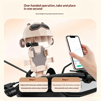 Support de téléphone rotatif à 360° en plastique pour casque, pare-soleil, fixation rapide pour guidon de moto, trottinette électrique, vélo électrique