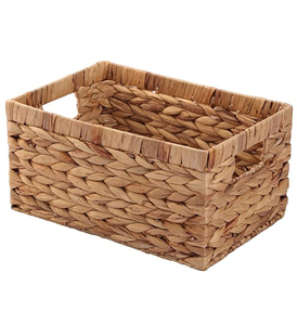 Home Decoration Bathroom Storage Baskets Woven Natural Water Hyacinth Basket Box