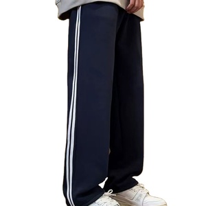 Pantalon de jogging ample pour fille avec rayures latérales Pantalon de sport décontracté Streetwear - Product Image 1