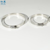 Collier de serrage américain à vis sans fin en acier inoxydable 201, bande de 12,7 mm, épaisseur de 0,6 mm, réglable pour tuyau automobile