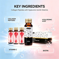 Boisson au collagène liquide à la canneberge, peptides de collagène hydrolysés, liquide oral beauté, glutathion, éclaircissant pour la peau