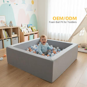 Piscines à balles en mousse surdimensionnées personnalisées pour les tout-petits et les bébés, <span class=keywords><strong>parc</strong></span> pour enfants au design moderne, piscine à balles carrée, piscine à balles douces pour filles et garçons - Product Image 1
