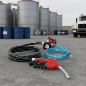 Kit de pompe de transfert de carburant diesel 10 GPM 12V DC électrique auto-amorçante avec buse d'arrêt automatique portable pour diesel - Product Image 2