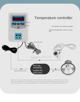 Chauffage pour poulailler pour poussins, cailles - Incubateur avicole, terrarium pour oiseaux et reptiles avec thermostat