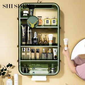 Shi Sheng phòng tắm công suất lớn treo tường mỹ phẩm hộp lưu trữ cho người giữ bàn chải son môi chăm sóc da tổ chức mà không cần punchin