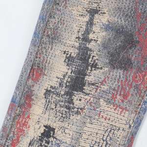 Pantalones de mezclilla con grafiti pintados resistentes con estampado completo personalizados, pantalones de pierna recta desgastados de Hip-Hop para hombre, pantalones de mezclilla para hombre - Product Image 4