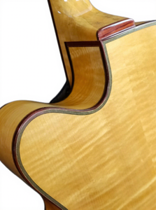 Chitarra Elettrica <span class=keywords><strong>Jazz</strong></span> Yunzhi di Qualità Eccellente Fatta a Mano in Acero Massiccio con Tastiera in Ebano Strumento Musicale Acustico - Product Image 2