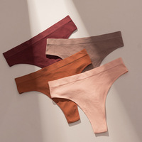 Culottes string côtelées sans couture pour femmes, taille basse, très extensibles, avec entrejambe en coton, séchage rapide, respirantes, sexy, du M au XL, vente en gros