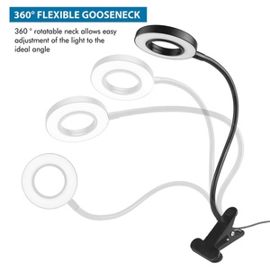 EGH 120MM Portable Blue/White <b>Book</b> Light Flexible and Foldable Clip-On Eye Protector with LED Modern Design for Bedroom Use - Product Image 5