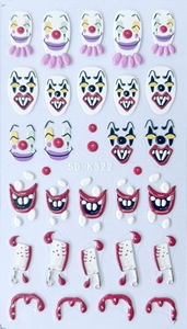 สติ๊กเกอร์ติดเล็บ 5D ลายนูน ลายฮาโลวีน ลายการ์ตูนหัวกะโหลกและเอเลี่ยน แบบติดเอง สำหรับตกแต่งเล็บ DIY ทำเองที่บ้านหรือร้านทำเล็บ - Product Image 6