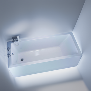 Modern Rectangular Acrylic Freestanding Whirlpool <strong>Bathtub</strong> White for Indoor Use for Apartment Hotel Villa Bathroom Soaking - Product Image 4
