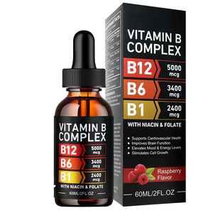 Gotas Líquidas Orales de Complejo de Vitamina B1, B6 y B12 de 60 ml para Apoyo Antioxidante e Inmunológico, Suplementos para el Cuidado de la Salud, Complejo de Vitamina B - Product Image 1
